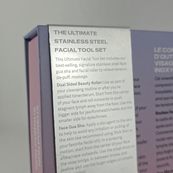 SACHEU Beauty The Ultimate Stainless Steel Facial 2 Pc Tool Set Travel Pouches - Picture 9 of 16